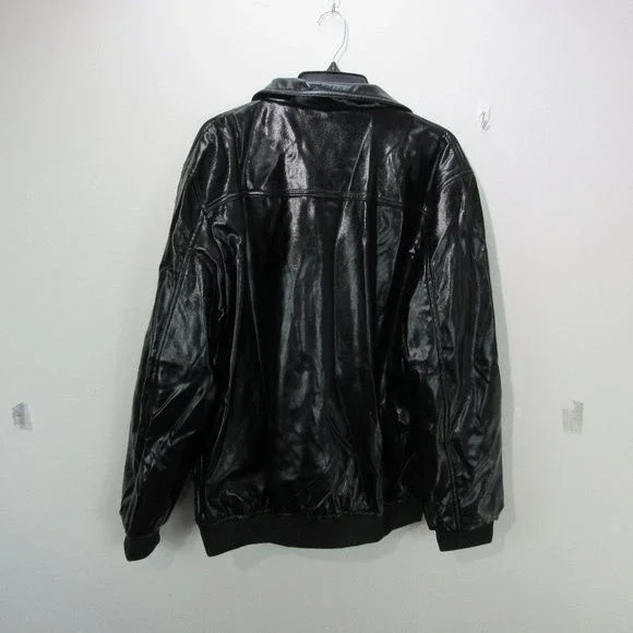 Whatlees women black jacket vegan leather LG/XL - Picture 5 of 5
